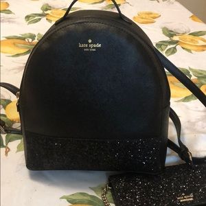 Small black Kate Spade bookbag